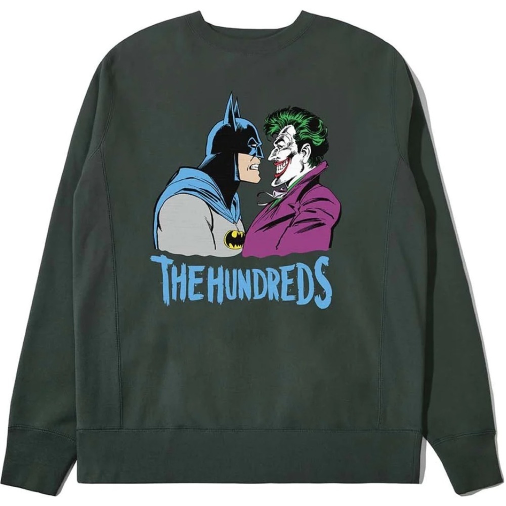 The Hundreds Batman & Joker Enemies Alpine Green Crewneck Sweatshirt - L